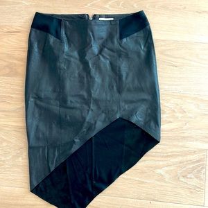 Helmut Lang leather skirt in black